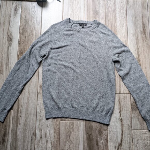 Banana Republic Men’s Medium Gray Crewneck Sweater Cotton Nylon Wool - Picture 1 of 7